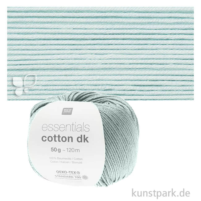 Artikelbild 1 des Artikels “Rico Wolle - Essentials Cotton dk, 100% Baumwolle, 50g, 120m Farbe | Hellmint“