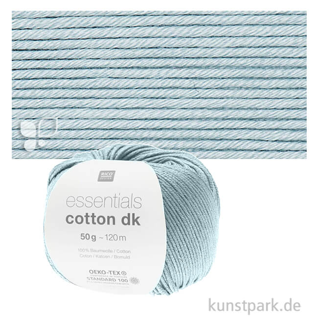 Artikelbild 1 des Artikels “Rico Wolle - Essentials Cotton dk, 100% Baumwolle, 50g, 120m Farbe | Jadegrün“