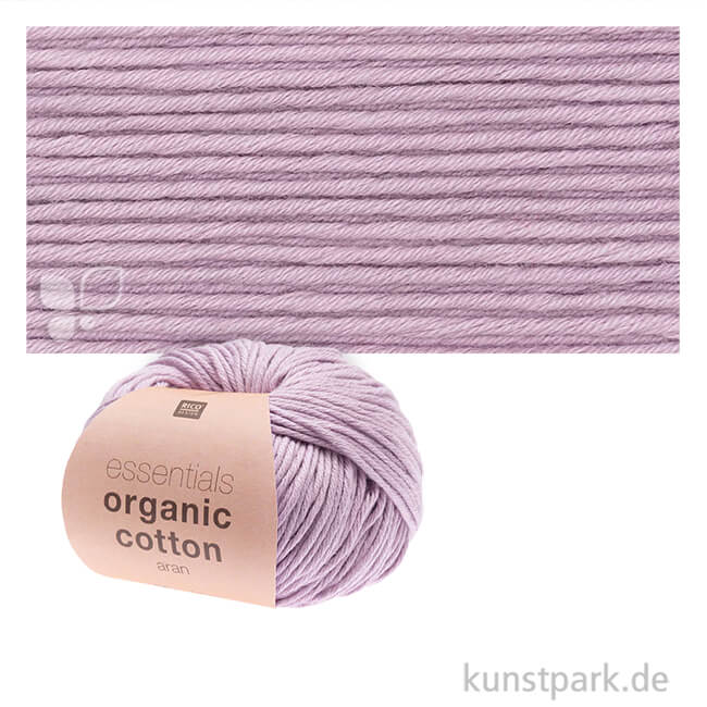 Artikelbild 1 des Artikels “Rico Wolle - Essentials Organic Cotton aran, 100% Baumwolle, 50g, 90m Farbe | Flieder“