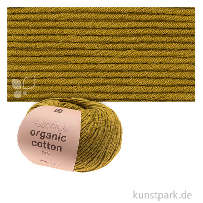 Artikelbild 1 des Artikels “Rico Wolle - Essentials Organic Cotton aran, 100% Baumwolle, 50g, 90m Farbe | Oliv“