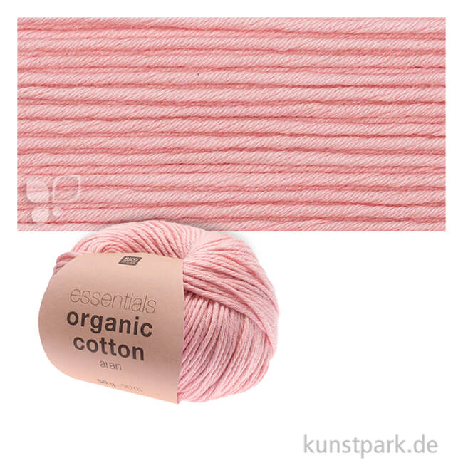 Artikelbild 1 des Artikels “Rico Wolle - Essentials Organic Cotton aran, 100% Baumwolle, 50g, 90m Farbe | Rosa“