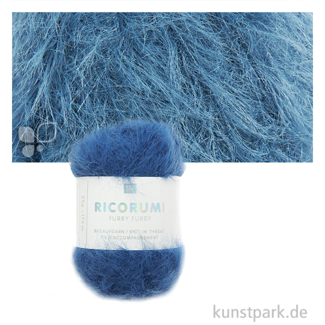 Artikelbild 1 des Artikels “Ricorumi Garn für Amigurumi, Furry Furry, 25g, 175m Farbe | Nachtblau“
