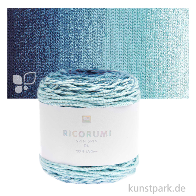 Artikelbild 1 des Artikels “Ricorumi Garn - Spin Spin dk, 100% Baumwolle, 50g, 115m Farbe | Blau“