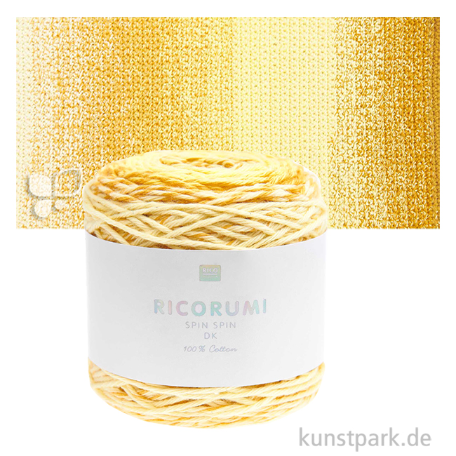 Artikelbild 1 des Artikels “Ricorumi Garn - Spin Spin dk, 100% Baumwolle, 50g, 115m Farbe | Gelb“