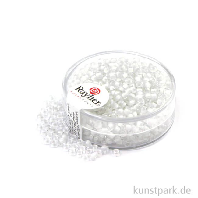 Artikelbild 1 des Artikels “Rocailles ARKTIS gelüstert - 2,6 mm - 17 g Dose | Weiß“