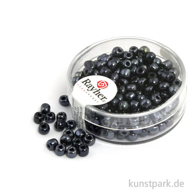 Artikelbild 1 des Artikels “Rocailles mit Silbereinzug - 4 mm - 17 g Dose | Blutstein“