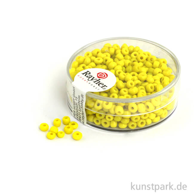 Artikelbild 1 des Artikels “Rocailles opak - 2,6 mm - 17 g Dose | Gelb“
