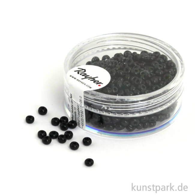 Artikelbild 1 des Artikels “Rocailles opak - 2,6 mm - 17 g Dose | Schwarz“