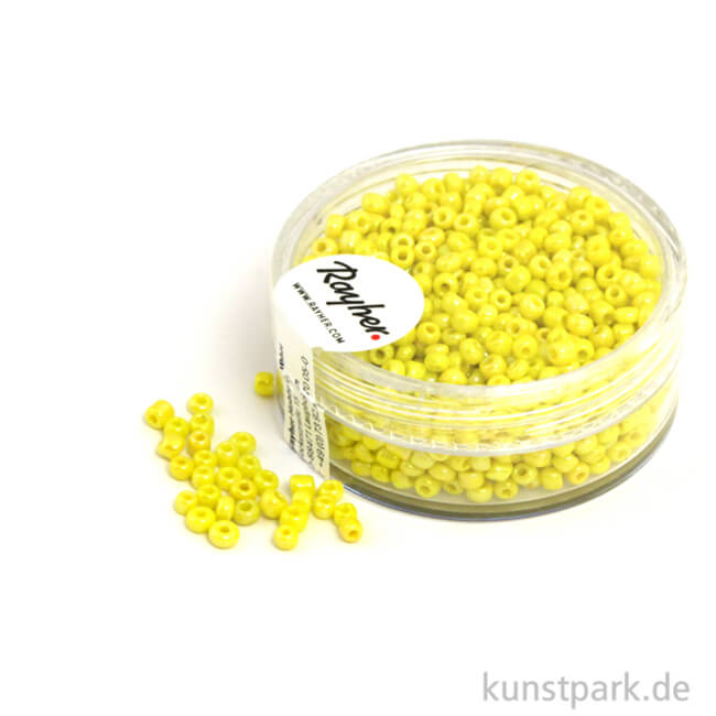 Artikelbild 1 des Artikels “Rocailles opak gelüstert - 2 mm - 17 g Dose | Gelb“