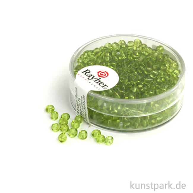 Artikelbild 1 des Artikels “Rocailles transparent - 2,6 mm - 17 g Dose | Hellgrün“