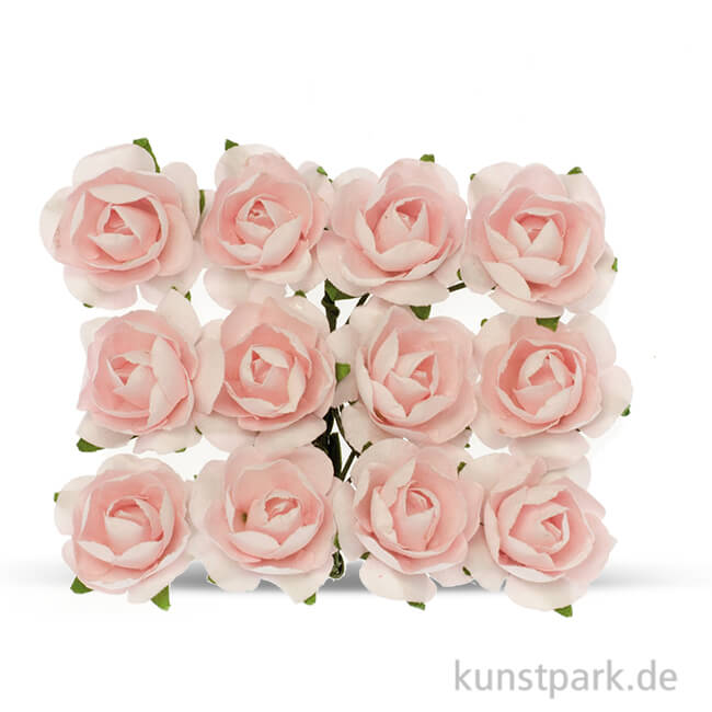 Artikelbild 1 des Artikels “Röschen mit Draht, 18 mm 12 Stk. | Rosa“