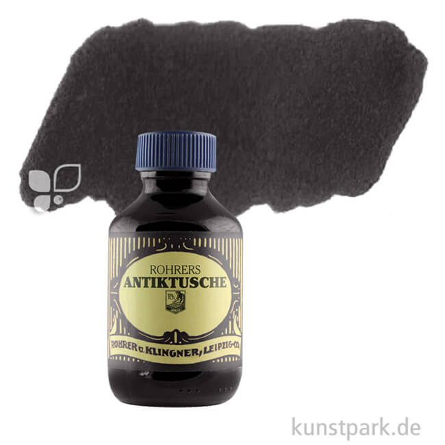 Artikelbild 1 des Artikels “Rohrer & Klingner Antiktusche 100 ml Einzelfarbe | 710 Ceresschwarz“
