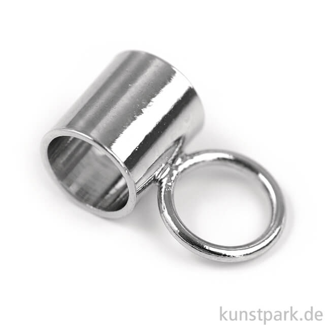 Artikelbild 1 des Artikels “Rohrförmiger Anhänger mit Öse - Silber, 8 x 6 mm, 1 Stück “