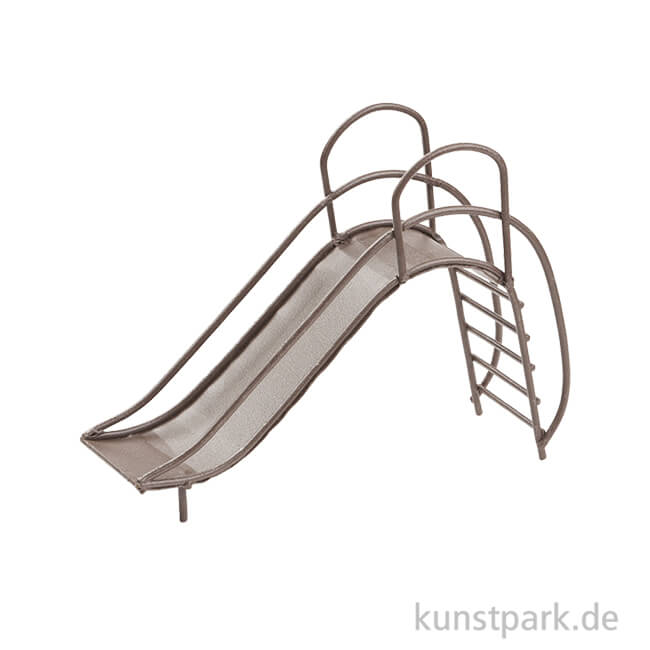 Artikelbild 1 des Artikels “Miniatur Rutsche aus Metall - Braun, 12,5 cm “