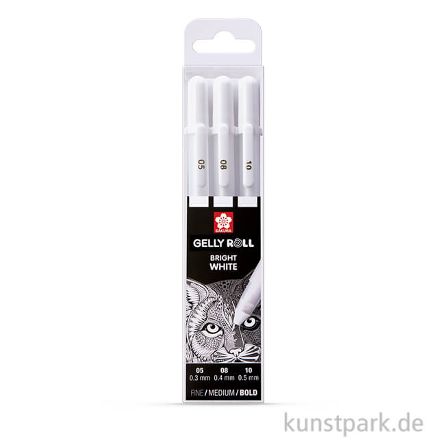 Artikelbild 1 des Artikels “Sakura Gelly Roll 3er Set - weiße Gelstifte “