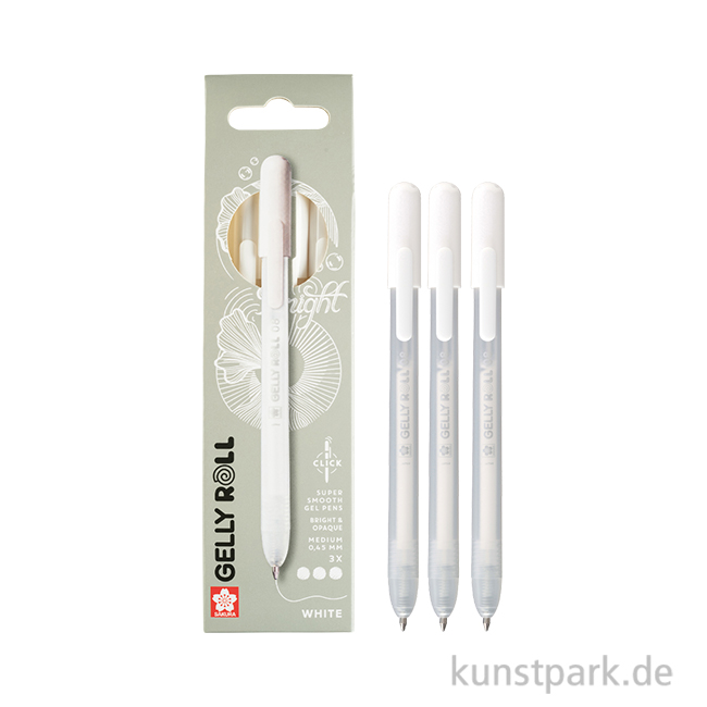 Artikelbild 1 des Artikels “Sakura Gelly Roll 3er Set, Retractable, Weiße Gelstifte “