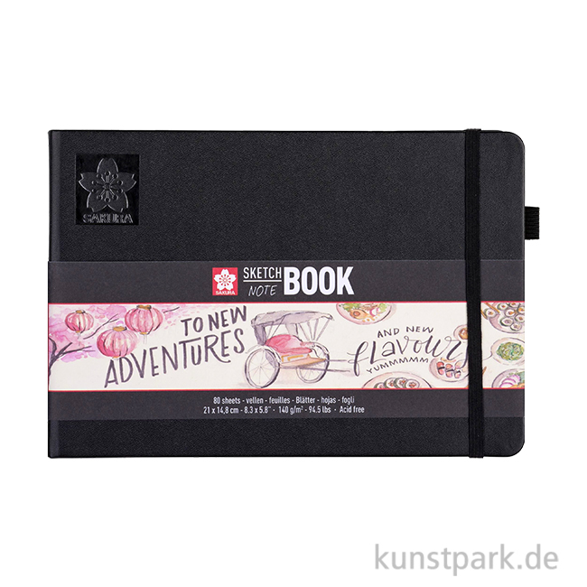 Artikelbild 1 des Artikels “Sakura Skizzenbuch, 80 Blatt, Cremeweiß, 140g A5 (21 x 14, 8 cm)“