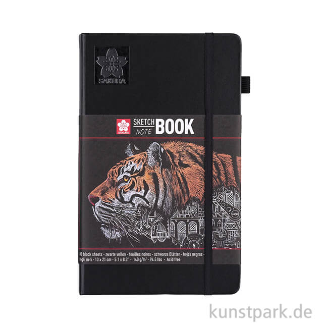 Artikelbild 1 des Artikels “Sakura Skizzenbuch, 80 Blatt, Schwarzes Papier, 140g 13 x 21 cm“