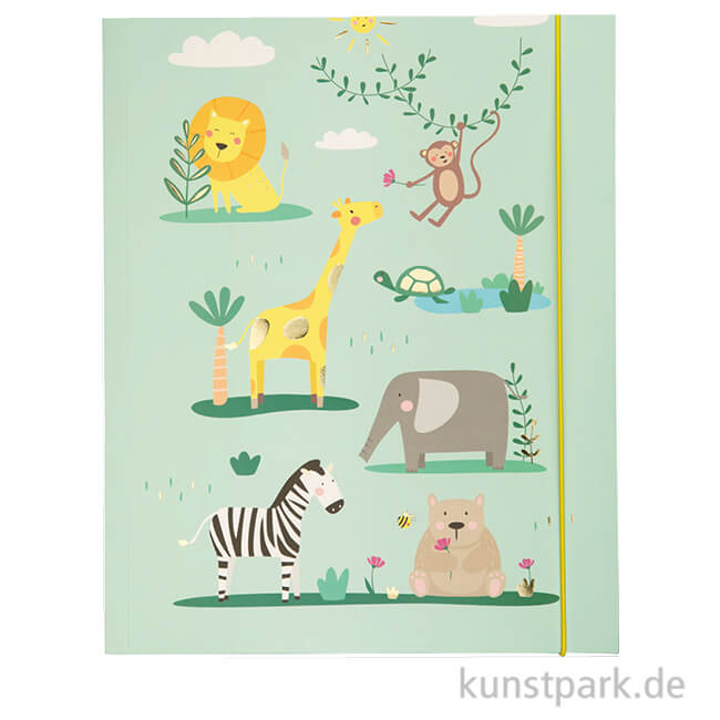Artikelbild 1 des Artikels “Sammelmappe - Happy Safari, Hotfoil, mit Gummiband, DIN A3 “