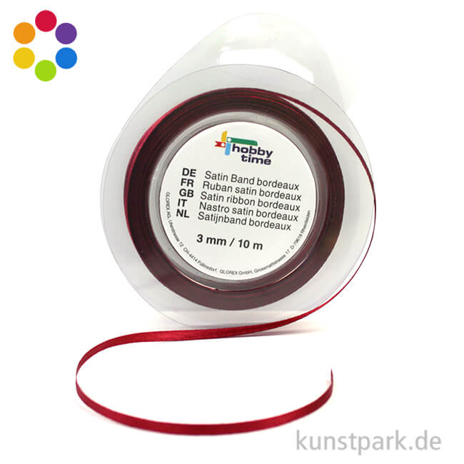 Artikelbild 1 des Artikels “Satinband - 3 mm Breite - 10 m Länge “