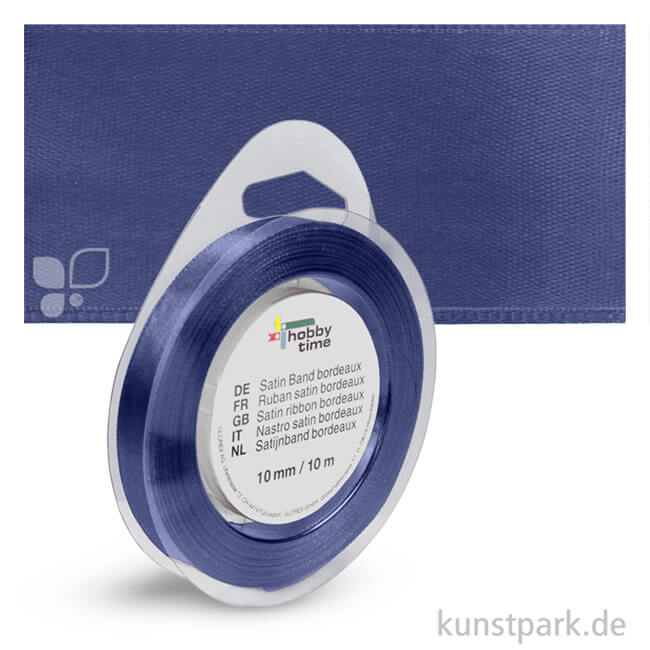 Artikelbild 1 des Artikels “Satinband - 10 mm Breite - 10 m Länge Einzelfarbe | Blau“