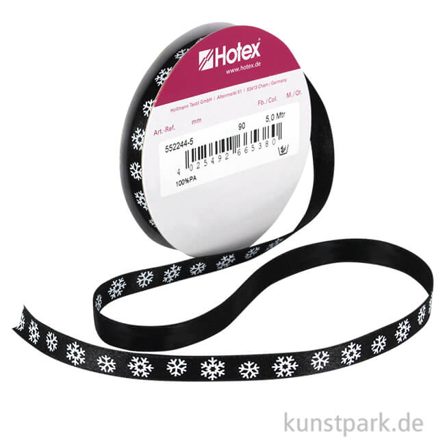 Artikelbild 1 des Artikels “Satinband Schneeflocken - 10 mm x 5 m “
