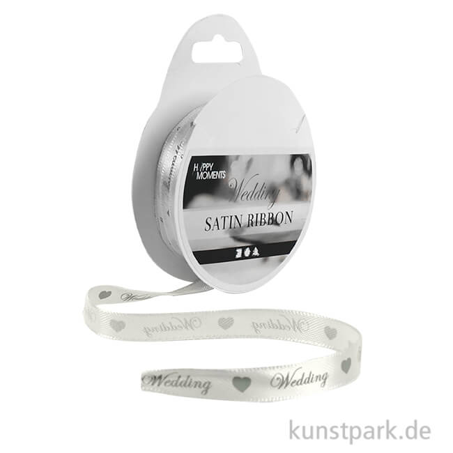 Artikelbild 1 des Artikels “Satinband Wedding, Hochzeit, 8 m auf Rolle, Creme “