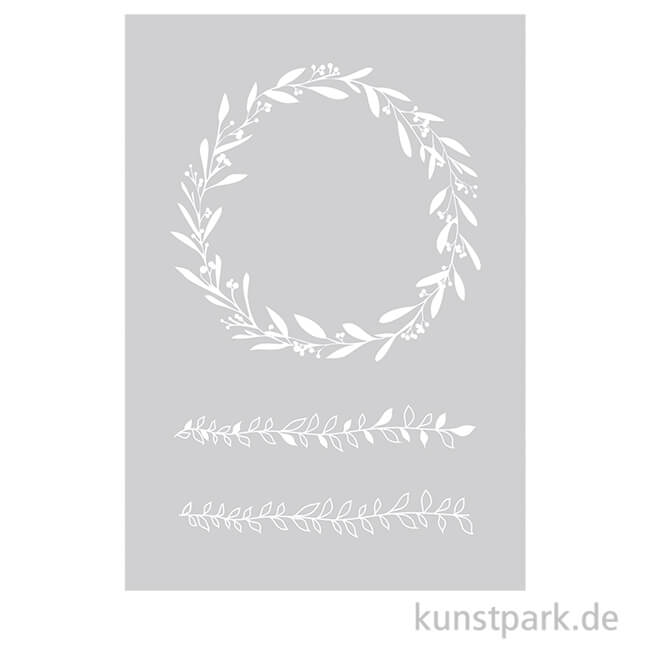 Artikelbild 1 des Artikels “Schablone - Blätterranken, mit Rakel, DIN A5 “