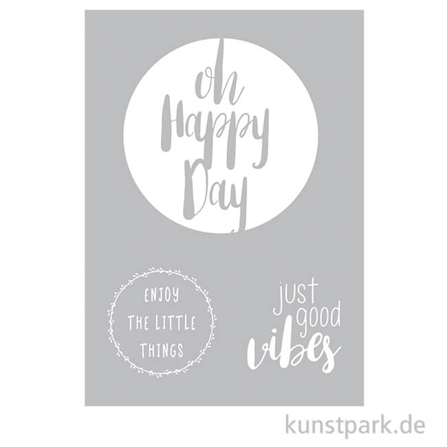 Artikelbild 1 des Artikels “Schablone - Happy Day, mit Rakel, DIN A4 “
