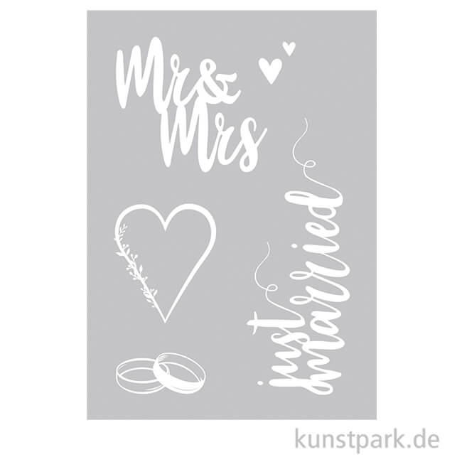 Artikelbild 1 des Artikels “Schablone - Hochzeit, DIN A4 mit Rakel “