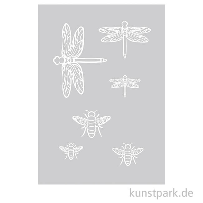 Artikelbild 1 des Artikels “Schablone - Insekten, DIN A5 mit Rakel “