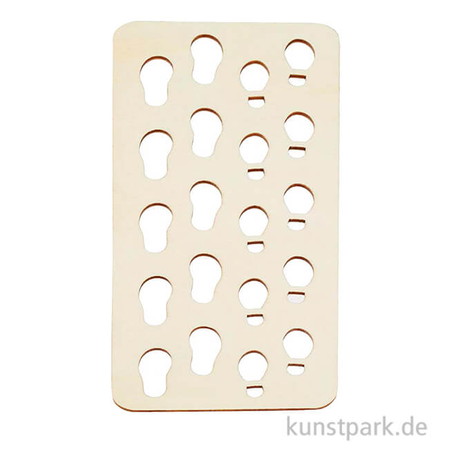 Artikelbild 1 des Artikels “Schablone - Mini Fußstapfen, Holz, 14 x 7 cm “