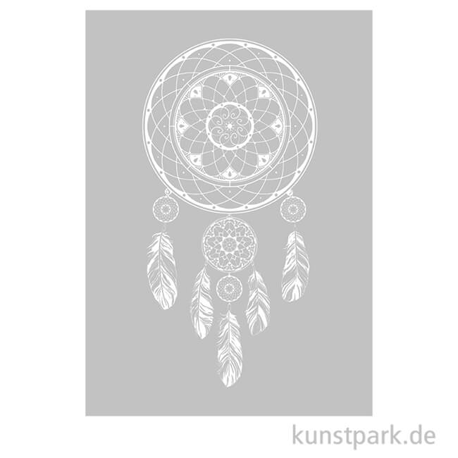 Artikelbild 1 des Artikels “Schablone Traumfänger DIN A4, inklusive Rakel “