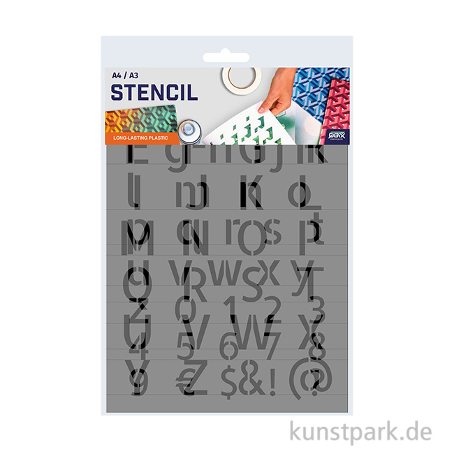 Artikelbild 1 des Artikels “Schablonen - Alphabet Set, Groß + Kleinbuchstaben, Modern, A4 “