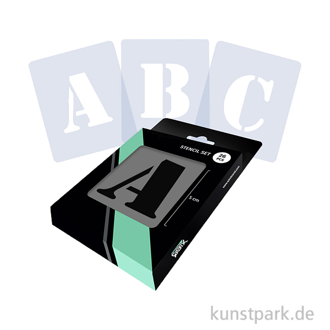 Artikelbild 1 des Artikels “Schablonen - Alphabet Set mit 26 Großbuchstaben, Höhe je 5 cm, Serif “