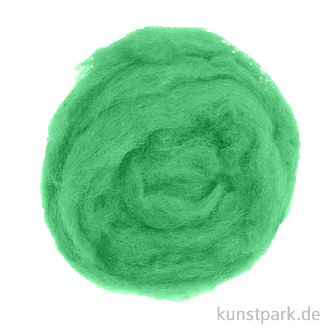 Artikelbild 1 des Artikels “Schafwolle zum Nassfilzen 100 % Natur, 50 g Einzelfarbe | Hellgrün“