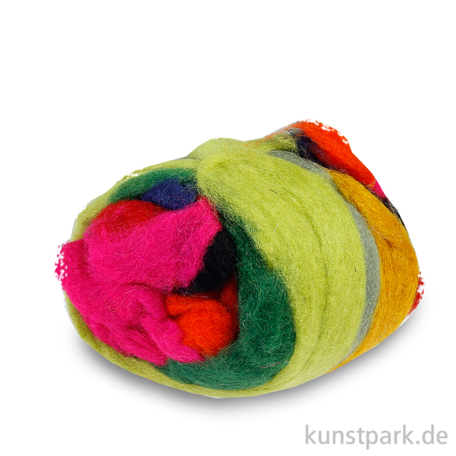 Artikelbild 1 des Artikels “Schafwolle Multicolor zum Nassfilzen 100 % Natur, 100g “