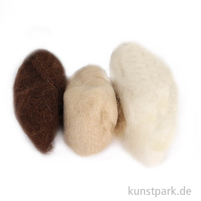 Artikelbild 1 des Artikels “Schafwolle - Natur-Mix, 3x10g sortiert “