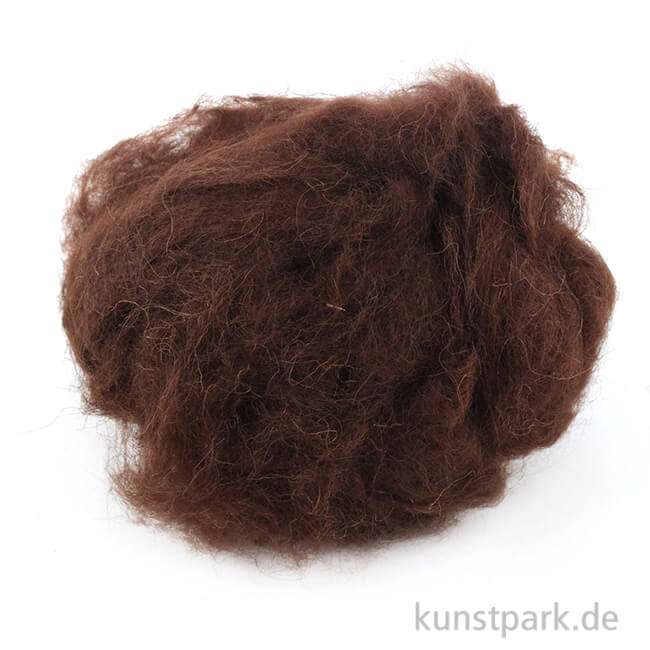 Artikelbild 1 des Artikels “Schafwolle zum Trockenfilzen, 30 g Einzelfarbe | Braun“