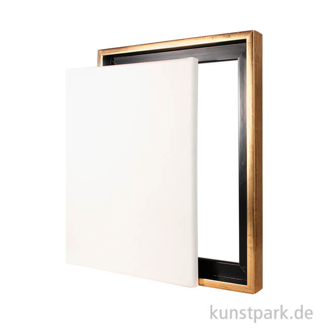 Artikelbild 1 des Artikels “Schattenfugenrahmen mit Keilrahmen - Gold 40 x 50 cm“