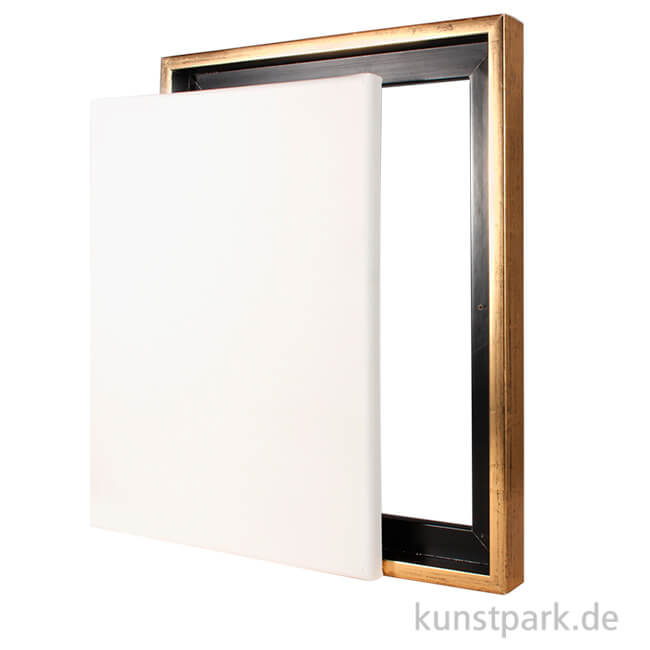 Artikelbild 1 des Artikels “Schattenfugenrahmen mit Keilrahmen - Gold 50 x 70 cm“