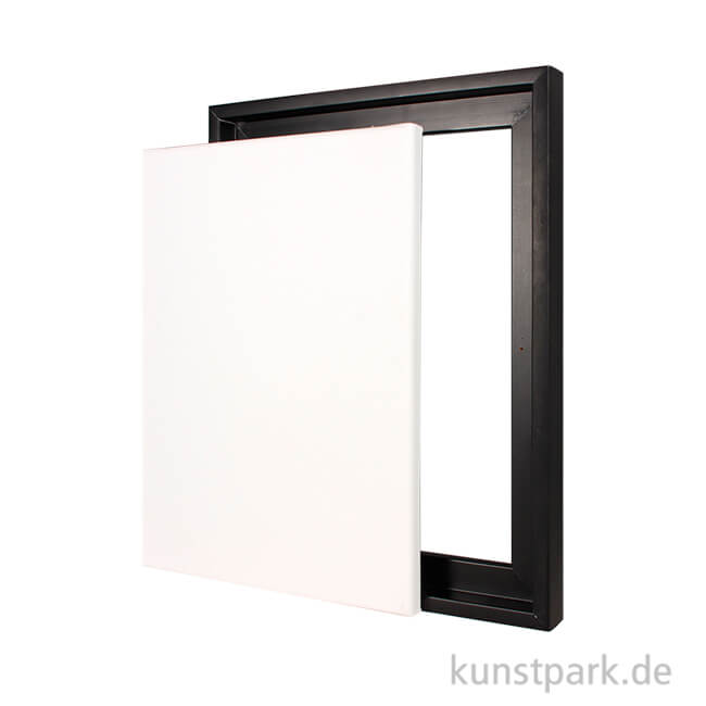 Artikelbild 1 des Artikels “Schattenfugenrahmen mit Keilrahmen - Schwarz 40 x 50 cm“