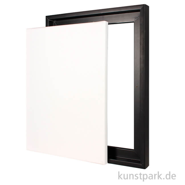 Artikelbild 1 des Artikels “Schattenfugenrahmen mit Keilrahmen - Schwarz 50 x 70 cm“
