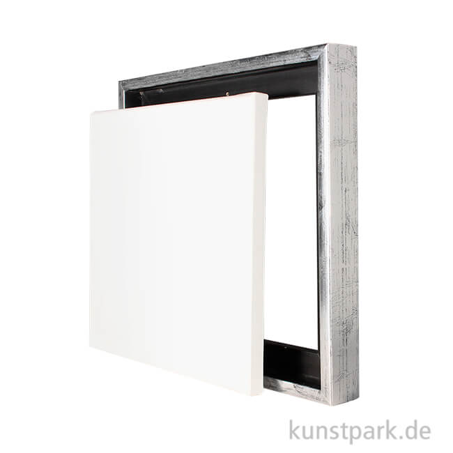 Artikelbild 1 des Artikels “Schattenfugenrahmen mit Keilrahmen - Silber 40 x 40 cm“