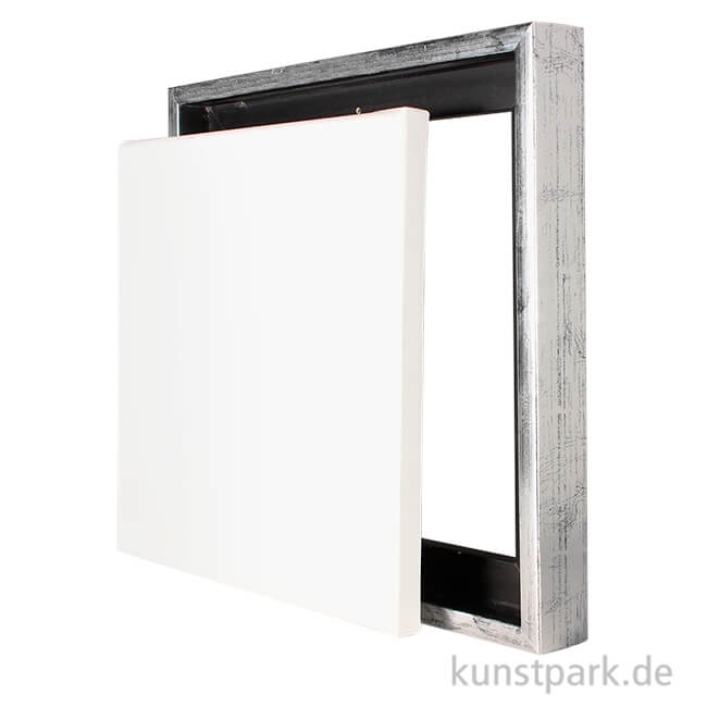 Artikelbild 1 des Artikels “Schattenfugenrahmen mit Keilrahmen - Silber 50 x 50 cm“