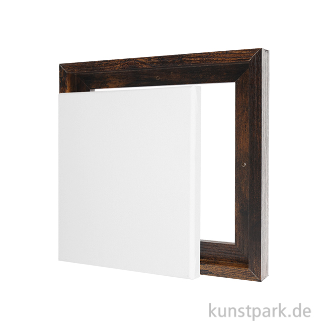 Artikelbild 1 des Artikels “Schattenfugenrahmen mit Keilrahmen - Walnuss 30 x 30 cm“