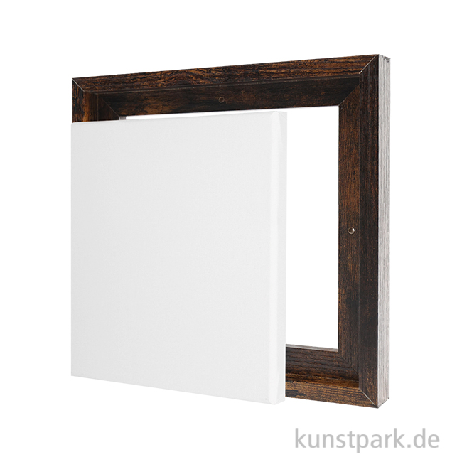Artikelbild 1 des Artikels “Schattenfugenrahmen mit Keilrahmen - Walnuss 40 x 40 cm“
