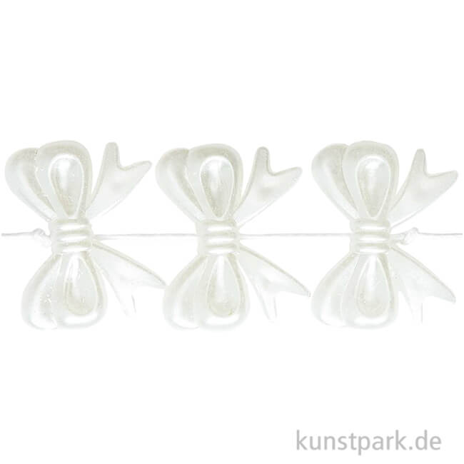 Artikelbild 1 des Artikels “Schleifen Perlen, Perlweiß, 23x29x6mm, 6 Stück “