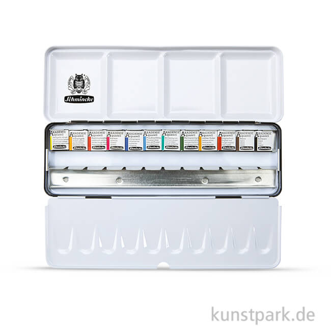 Artikelbild 1 des Artikels “Schmincke AKADEMIE Aquarellkasten mit 12 halben Näpfchen und 12 Reserve “