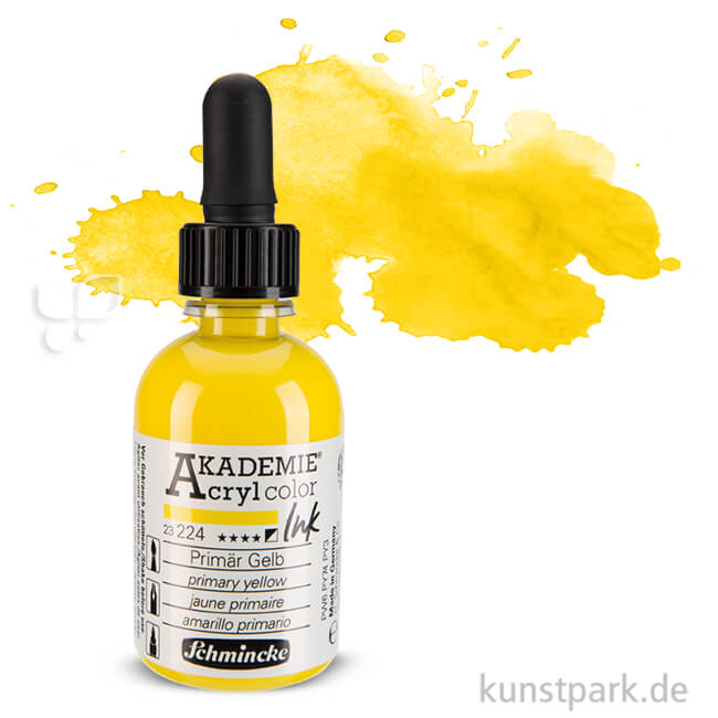 Artikelbild 1 des Artikels “Schmincke AKADEMIE Acryl color Ink 50 ml Einzelfarbe | Primär Gelb“